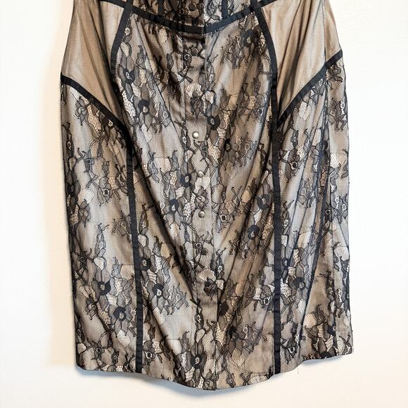 Reiss Babie Strapless Bustier Lace Dress NWT Black Size 10 - Picture 7 of 15